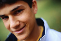 teen boy smiling