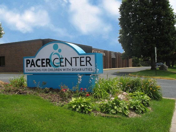 PACER Center Building and sign